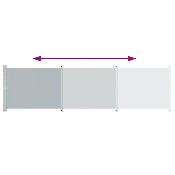 vidaXL Patio Retractable Side Awning 600x160 cm Grey