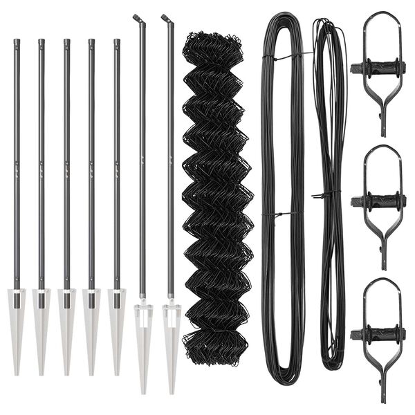 vidaXL Fence Post Grey 10 x 1.2 m (60 x 60 mm mesh) Steel and PVC