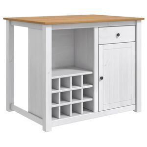 vidaXL Kitchen Island Set 2 pcs PANAMA White and Honey Wax Solid-Pine