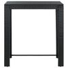 vidaXL Garden Bar Table Black 100x60.5x110.5 cm Poly Rattan