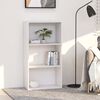 vidaXL 3-Tier Book Cabinet White 60x30x114 cm Engineered Wood