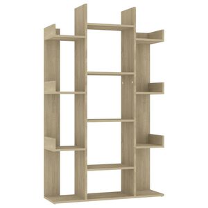 vidaXL Book Cabinet Sonoma Oak 86x25,5x140 cm Engineered Wood