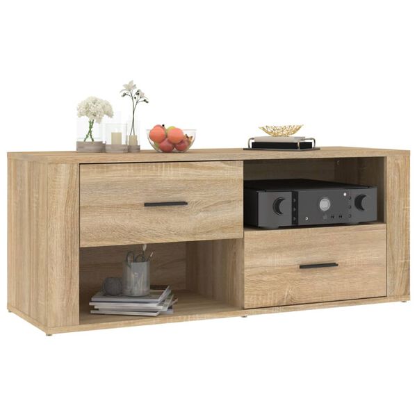 vidaXL TV Cabinet Sonoma Oak 100x35x40 cm Engineered Wood