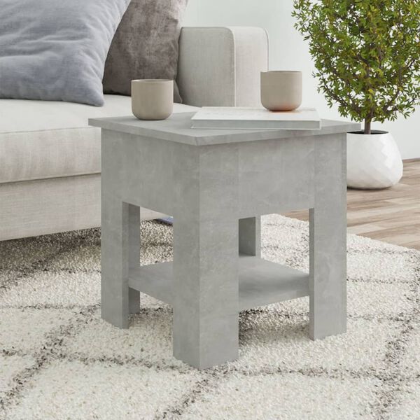 vidaXL Coffee Table Concrete Grey 40x40x42 cm Engineered Wood