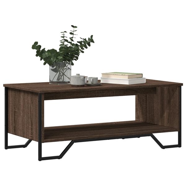 vidaXL Coffee Table Brown Oak 100x51x40 cm Engineered Wood
