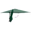 vidaXL Garden Parasol Green and Black 248.5 x 247.5 x 160 cm