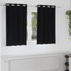 vidaXL Blackout Curtains with Rings 2 pcs Black 140 x 140 cm Polyester