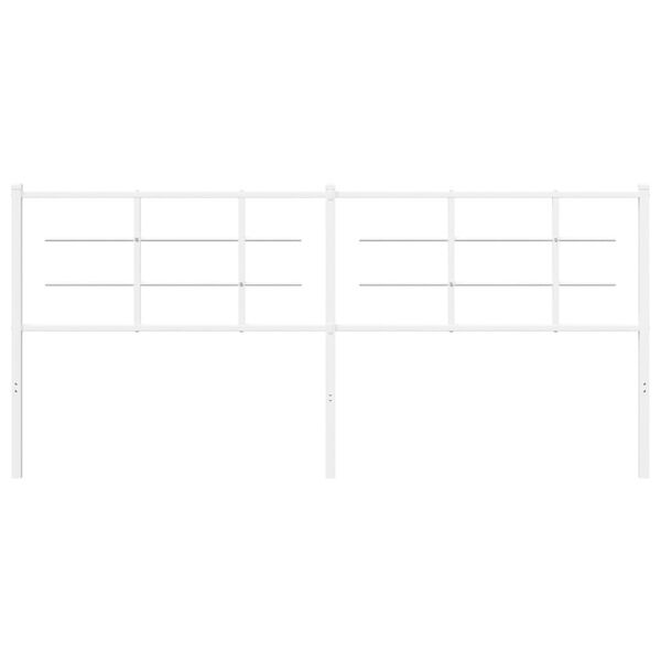 vidaXL Metal Replace Headboard White 193 cm
