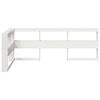 vidaXL Bookcase Headboard L-Shaped White 100 cm Solid Wood Pine