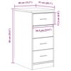 vidaXL Garage Storage Cabinet Artisan Oak 40x51x85 cm Solid Wood Pine