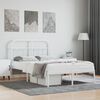 vidaXL Metal Bed Frame without Mattress with Headboard White 120x200cm