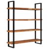 vidaXL 4-Tier Bookcase 160x40x180 cm Solid Acacia Wood