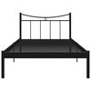 vidaXL Bed Frame without Mattress Black Metal 100x200 cm