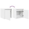 vidaXL Wall-Mounted Bedside Cabinet White 38x34x40 cm