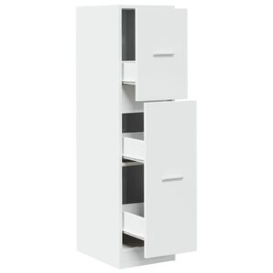 vidaXL Apothecary Cabinet White 30x41x118 cm Engineered Wood