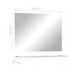 vidaXL Wall Mirror with Shelf 80x60 cm Tempered Glass