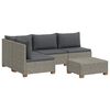 vidaXL 5 pcs Rattan Lounge Set with Cushions GENDT Natural Rattan
