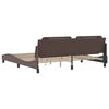 vidaXL Bed Frame with LED without Mattress "Zadar" Brown 200x200 cm
