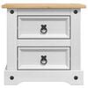 vidaXL Bedside Table with Drawer White 53 x 39 x 47 cm Solid Pine Wood