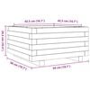vidaXL Garden Planter 50x50x26.5 cm Impregnated Wood Pine