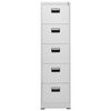 vidaXL Filing Cabinet Light Grey 46x62x164 cm Steel