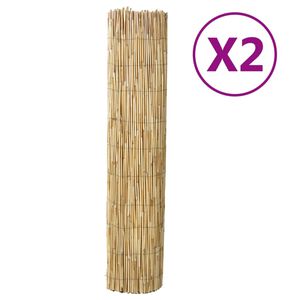 vidaXL Reed Fences 2 pcs 150x500 cm