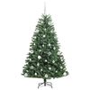 vidaXL Artificial Hinged Christmas Tree Green 150 cm PVC and Metal