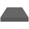 vidaXL Floating Wall Shelves 4 pcs High Gloss Grey 60x23.5x3.8 cm MDF