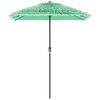 vidaXL Garden Parasol with Steel Pole Green 300x200x250 cm