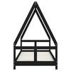vidaXL Kids Bed Frame Black 80x200 cm Solid Wood Pine