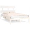 vidaXL Bed Frame without Mattress White 120x200 cm Solid Wood