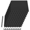 vidaXL Floor Mats 40 pcs Black 14.4 m&sup2; EVA Foam