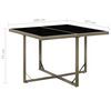 vidaXL Garden Table Grey 109x107x74 cm Poly Rattan and Glass