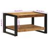 vidaXL Coffee Table 70x50x38 cm Solid Rough Wood Mango