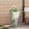 vidaXL Planter Silver 40 x 40 x 75 cm Galvanised Steel