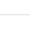 vidaXL Garden Fence with Hoop Top Steel 1673x60 cm Black