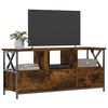 vidaXL TV Cabinet Smoked Oak 102x33x45 cm Engineered Wood&Iron