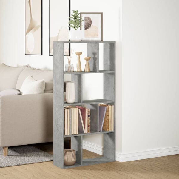 vidaXL Bookcase Concrete Grey 60x20x120.5 cm Engineered Wood
