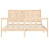 vidaXL Bed Frame without Mattress King Size Solid Wood Pine