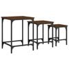 vidaXL Nesting Coffee Tables 3 pcs Brown Oak Engineered Wood