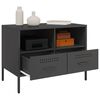 vidaXL TV Cabinet Black 68x39x50.5 cm Steel