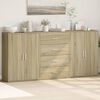 vidaXL Sideboards 3 pcs Sonoma Oak 60x31x84 cm Engineered Wood