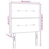 vidaXL Headboard with Headboard Dark Grey 100 cm Faux Leather