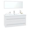 vidaXL Bathroom Furniture Set White Engineered Wood