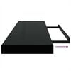 vidaXL Floating Wall Shelf Black 80x23.5x3.8 cm MDF