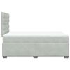 vidaXL Box Spring Bed with Mattress Light Grey 120x200 cm Velvet