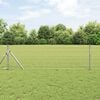 vidaXL Fence with Post Silver 0.8 x 25 m Steel and PVC