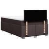 vidaXL Box Spring Bed with Mattress Dark Brown 120x190 cm Fabric
