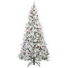 vidaXL Artificial Hinged Christmas Tree White 240 cm PE and PVC