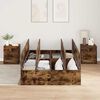 vidaXL Storage Bed Frame Smoked Oak 120 x 190 cm Engineered Wood